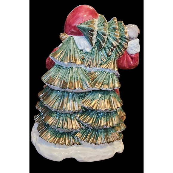 Fitz and Floyd TOYLAND SANTA COOKIE JAR 2070/106 Vintage Retired 12" Omnibus - Picture 13 of 16